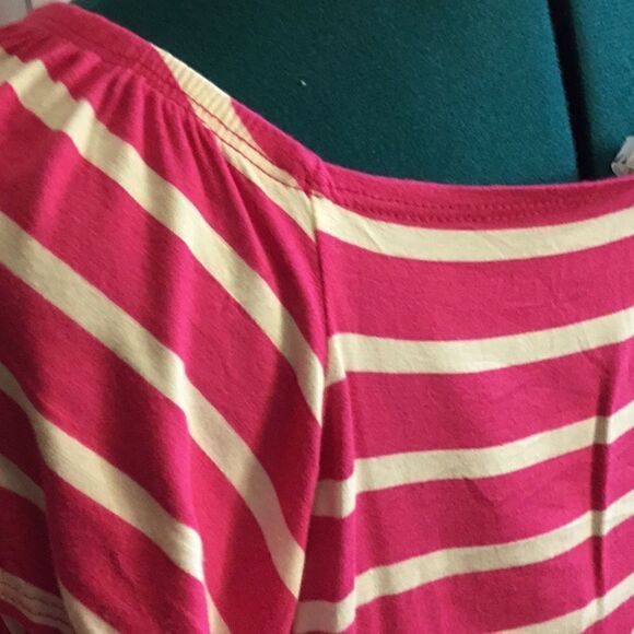 NWOT Lightweight pink & cream striped dress with belt in PXL any SILVERWEAR - Picture 11 of 13